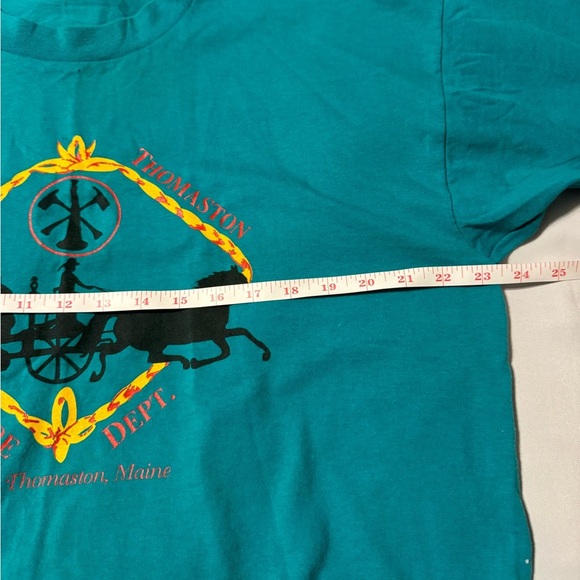 Vintage Single Stitch Destination Maine Horse and Wagon Fire Department T-shirt - Picture 4 of 7